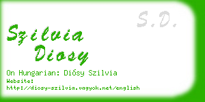 szilvia diosy business card