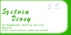 szilvia diosy business card